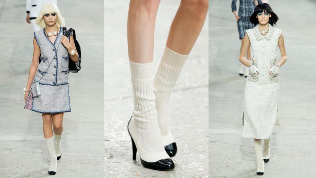 Sock-pump de Chanel de la colección Prêt-à-Porter Primavera-Verano 2014. | Foto: Getty Images.