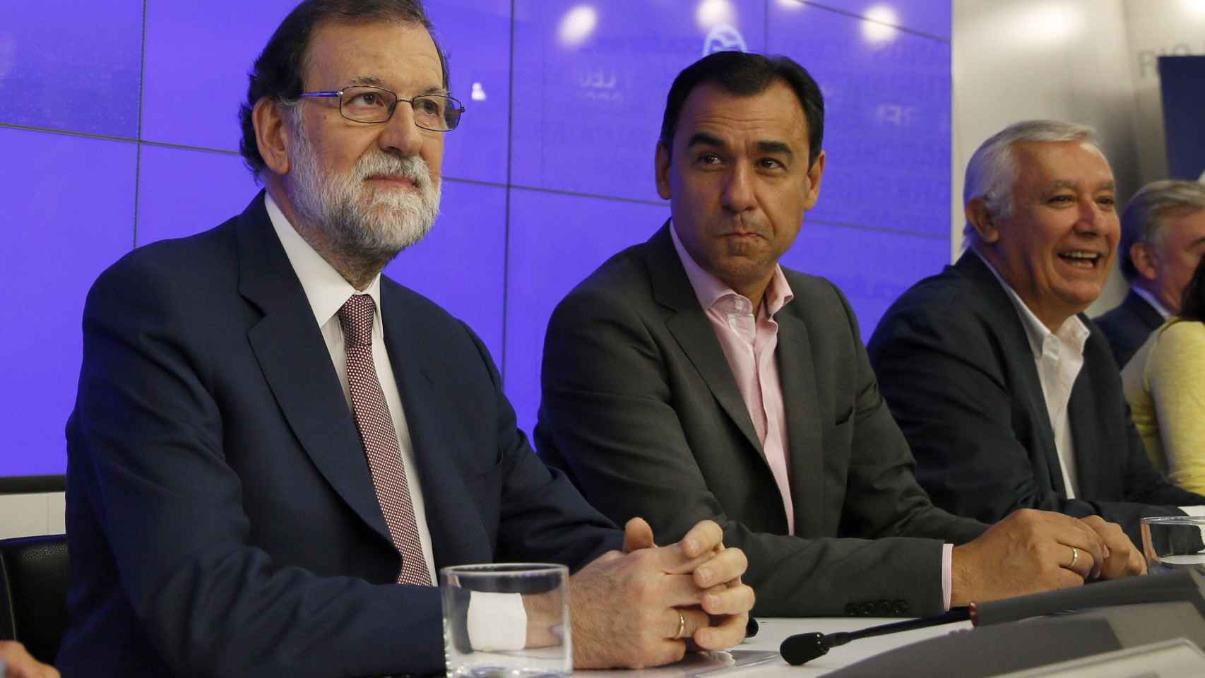 Mariano Rajoy durante una rueda de prensa tras la directiva nacional del PP.