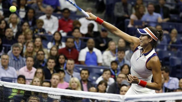 Muguruza, durante el partido contra Kvitova.