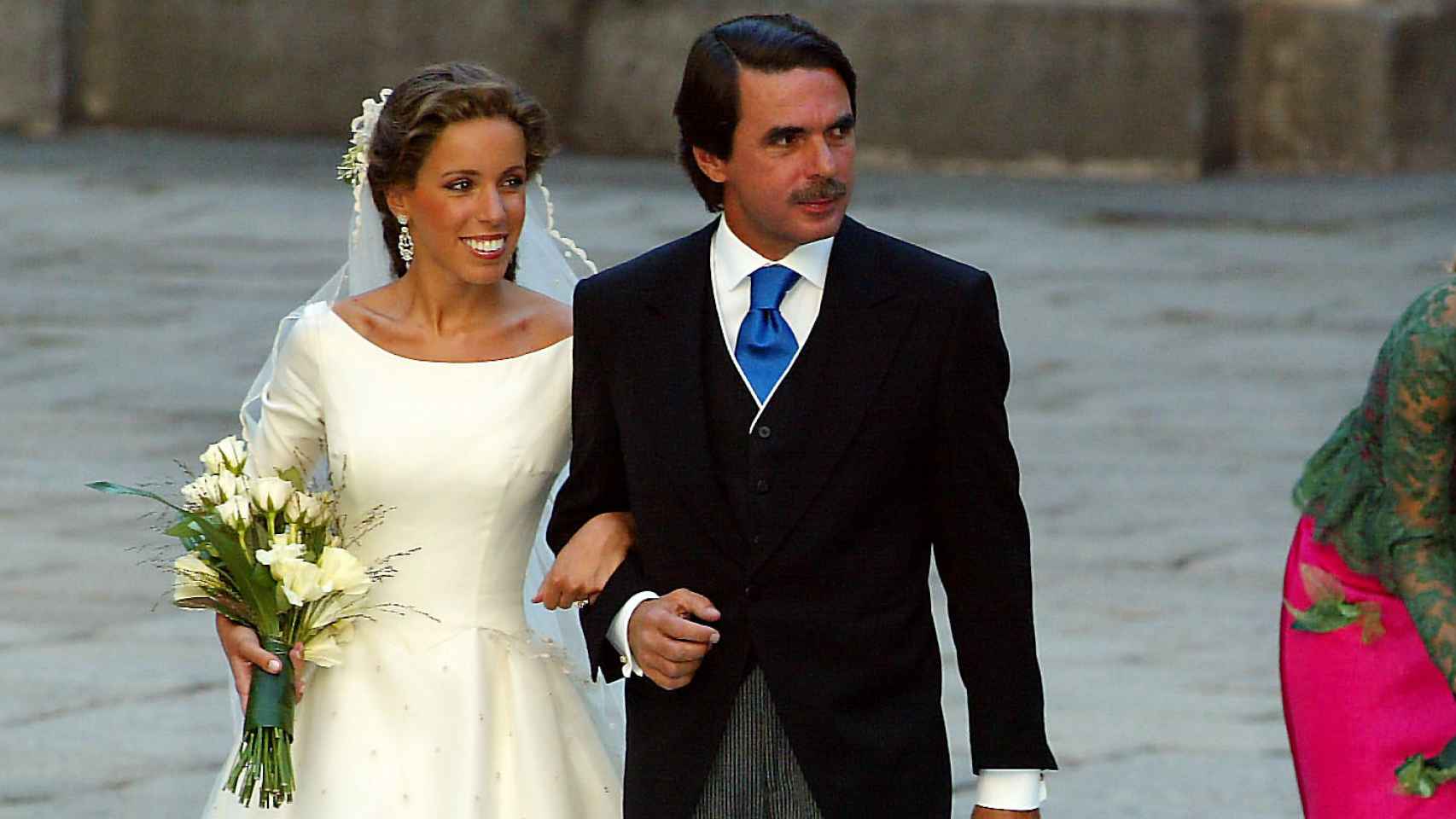 Ana Aznar con su padre, el día más feliz de su vida.