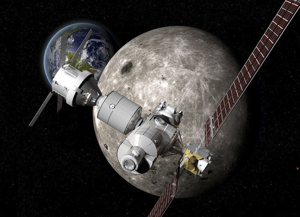 deep space transport la luna la tierra nasa