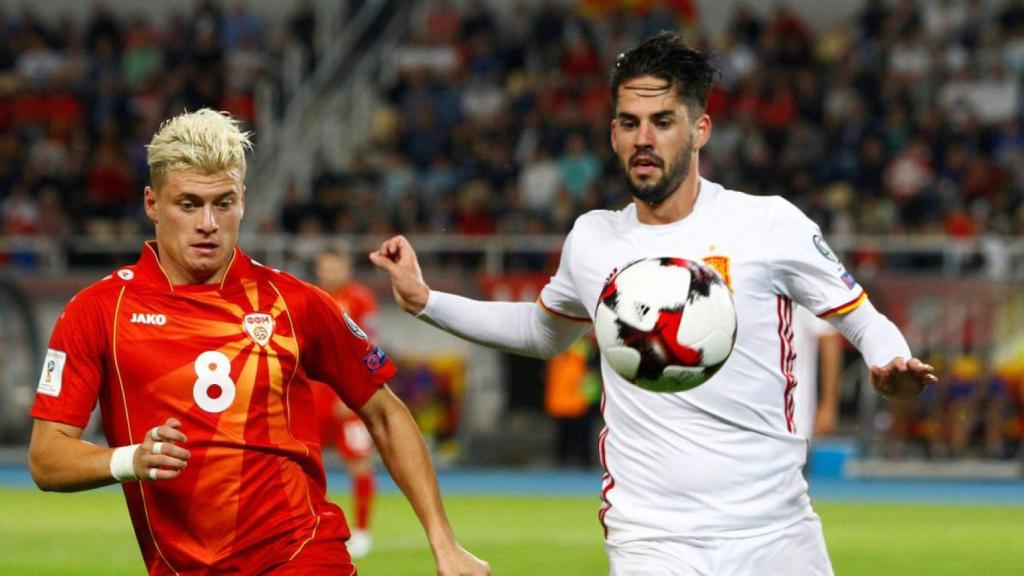 Isco en el último partido de España como visitante.