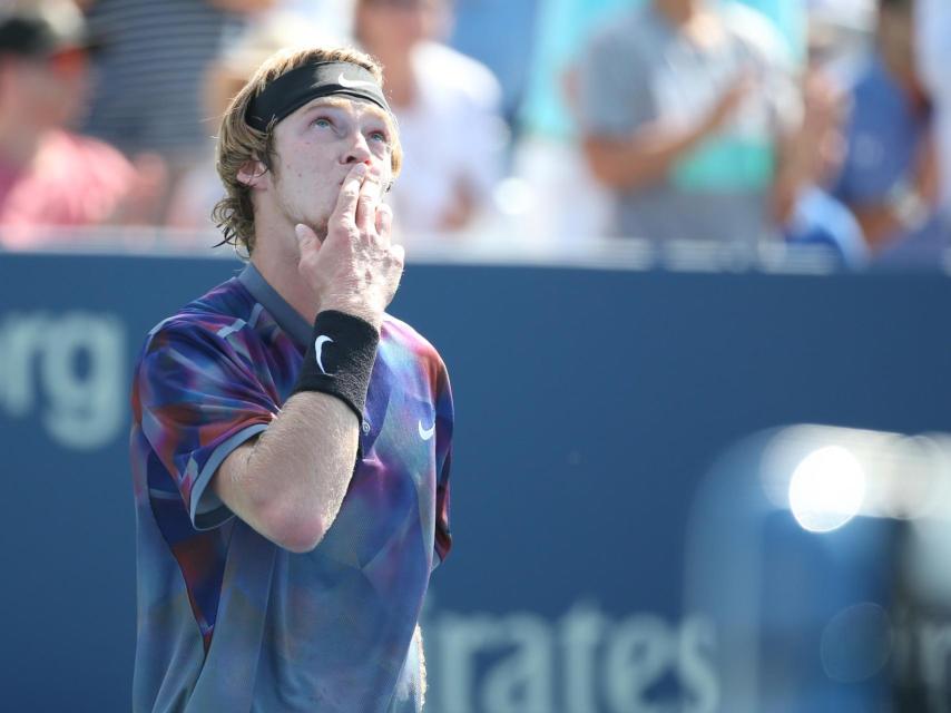 Rublev, tras ganar a Goffin.