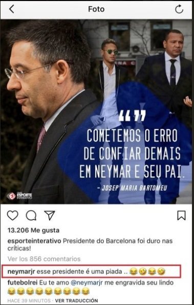 Bartomeu presidente chiste Fuente:instagram