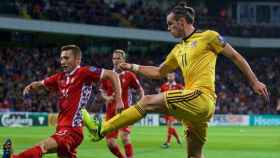Bale, con Gales ante Moldavia. Foto: Twitter (@FAWales)