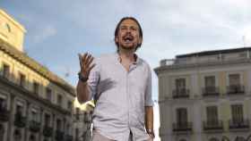 Pablo Iglesias en la Puerta del Sol de Madrid