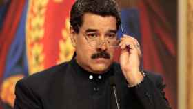 Maduro durante una conferencia en el Palacio de Miraflores.