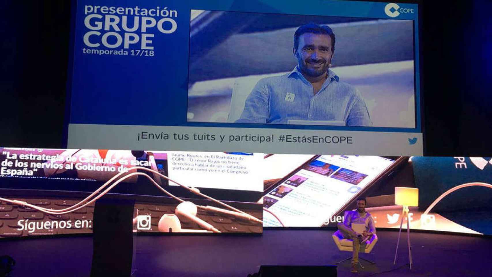Juanma Castaño, presentador de la gala de presentación de la temporada de Cope.