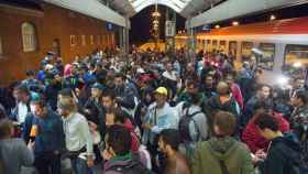 Refugiados sirios en su llegada a Saalfeld (Alemania)