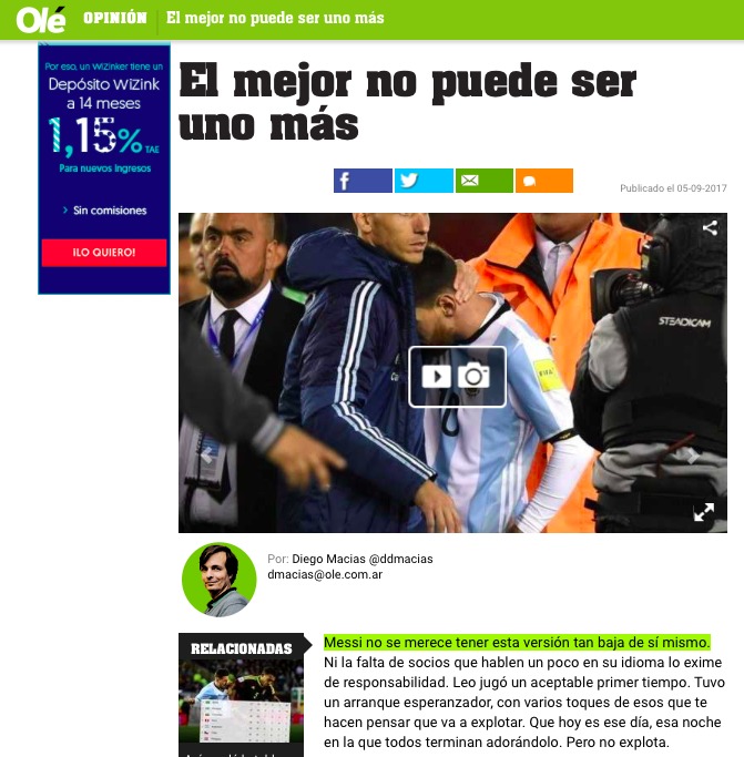 Messi, en el ojo del huracán: la prensa argentina arremete contra él y su selección