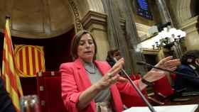 Carme Forcadell, en el Parlamento catalán este miércoles