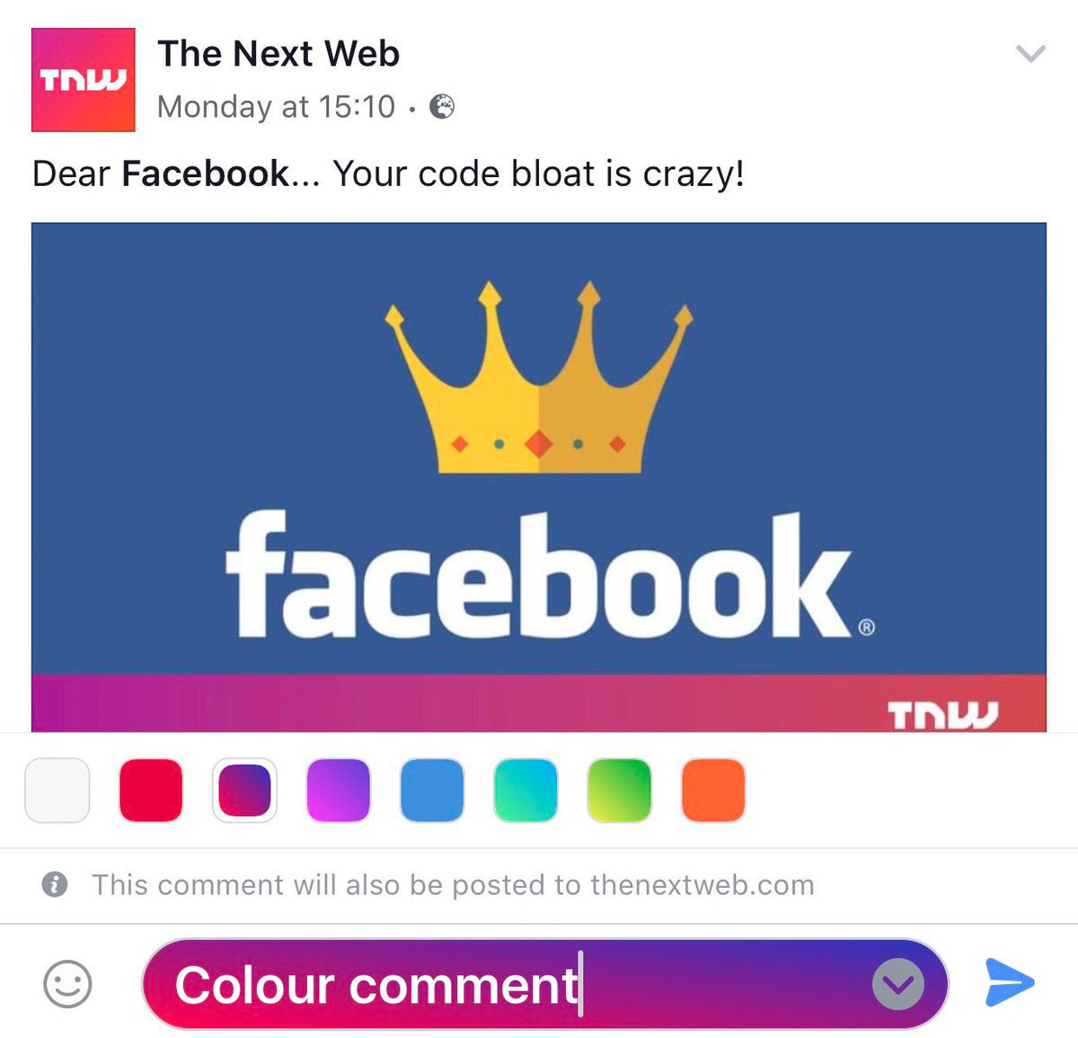 comentarios de colores facebook the next web
