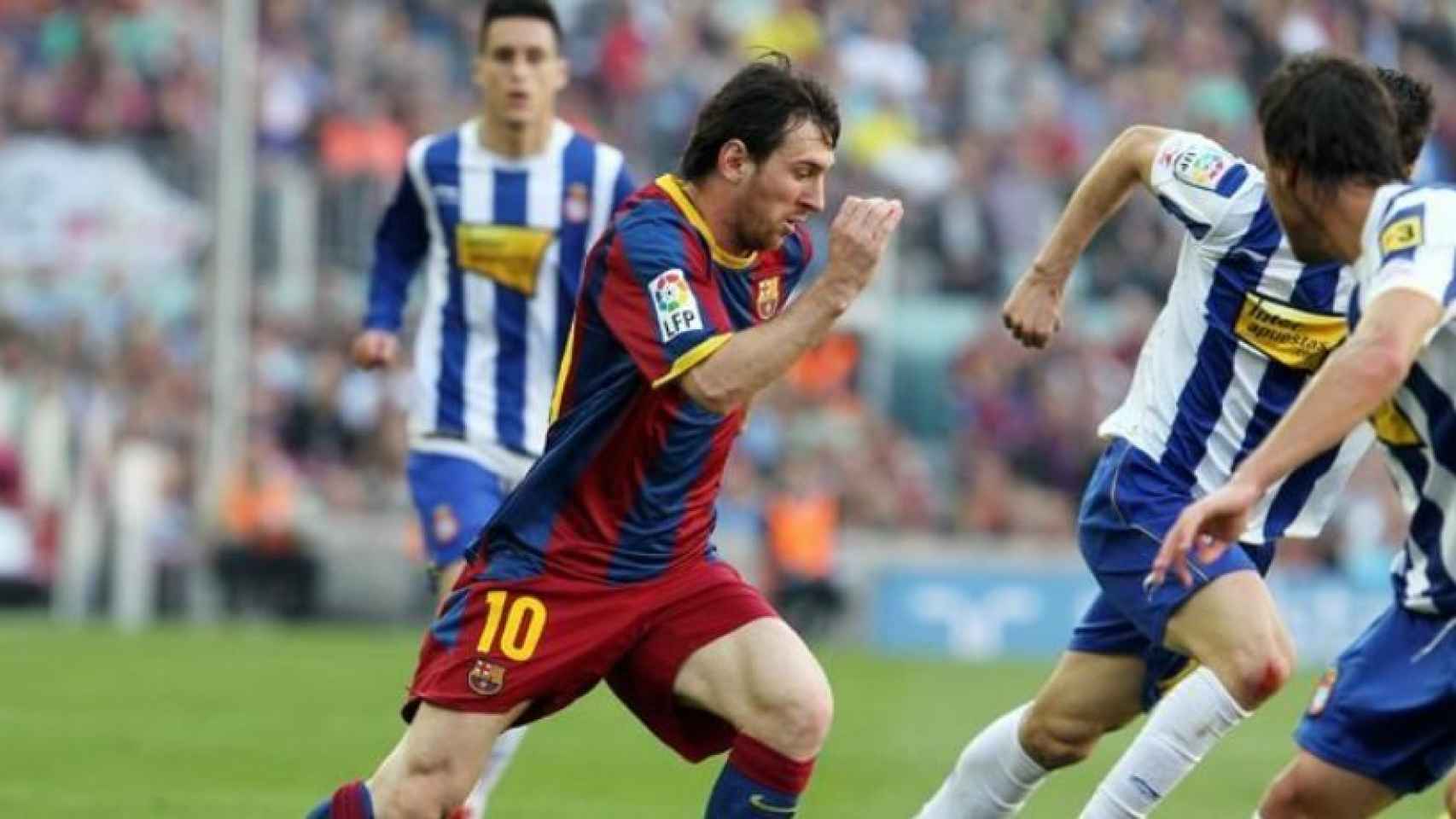 Messi contra el Espanyol. Foto: fcbarcelona.es