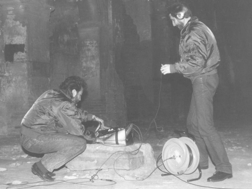 Carlos Bogdanich, en las grabaciones de Belchite.