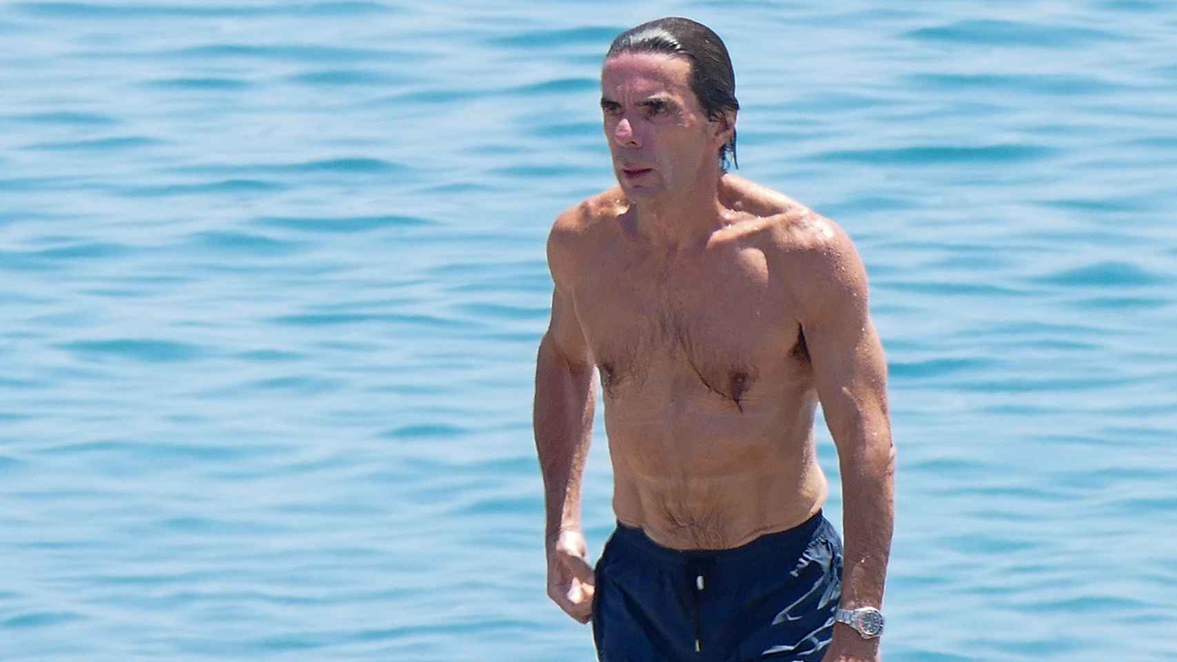 Aznar durante las vacaciones de 2017 en Marbella.