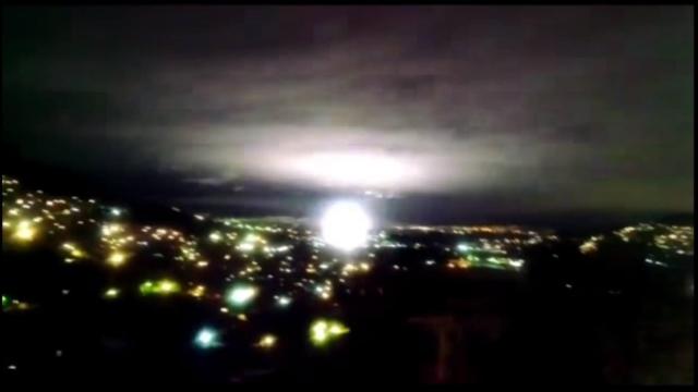 Una de las luces de terremoto grabadas.