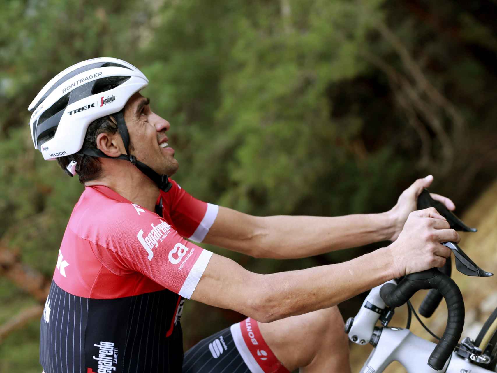 Alberto Contador, durante una etapa de esta Vuelta a España.