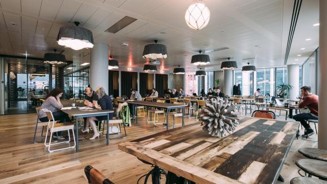 Vista de las oficinas de WeWork en Londres.