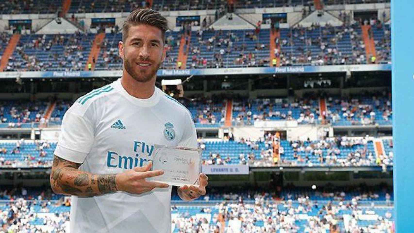 Sergio Ramos, en el Bernabéu.