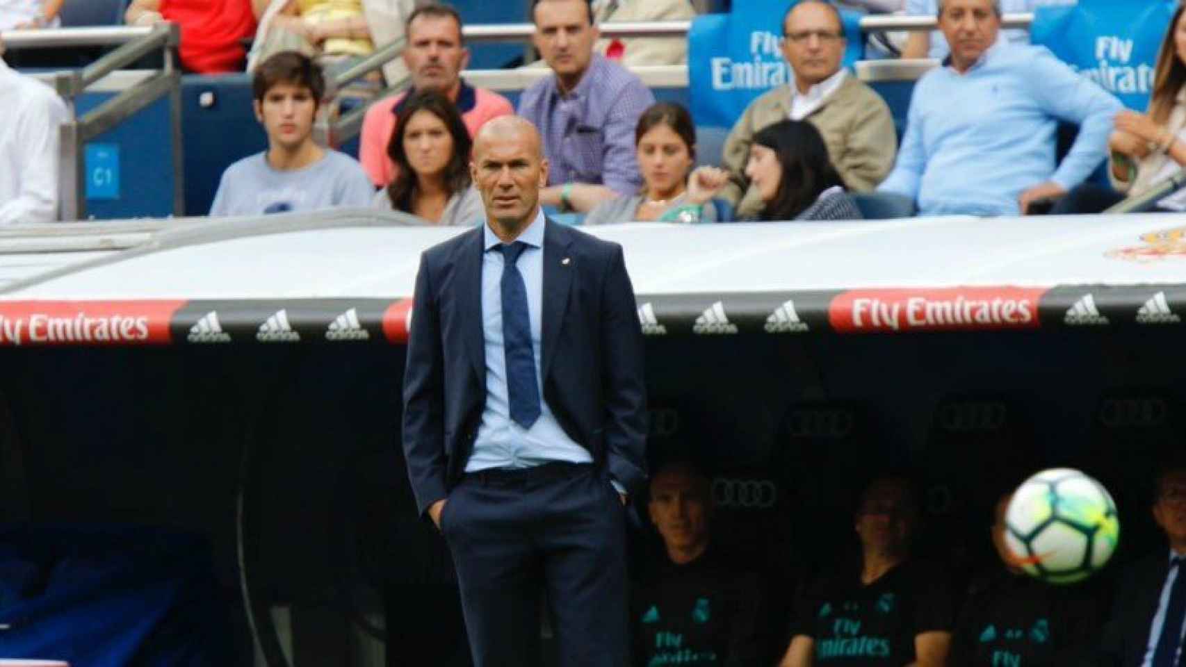 Zinedine Zidane, ante el Levante en el Bernabéu