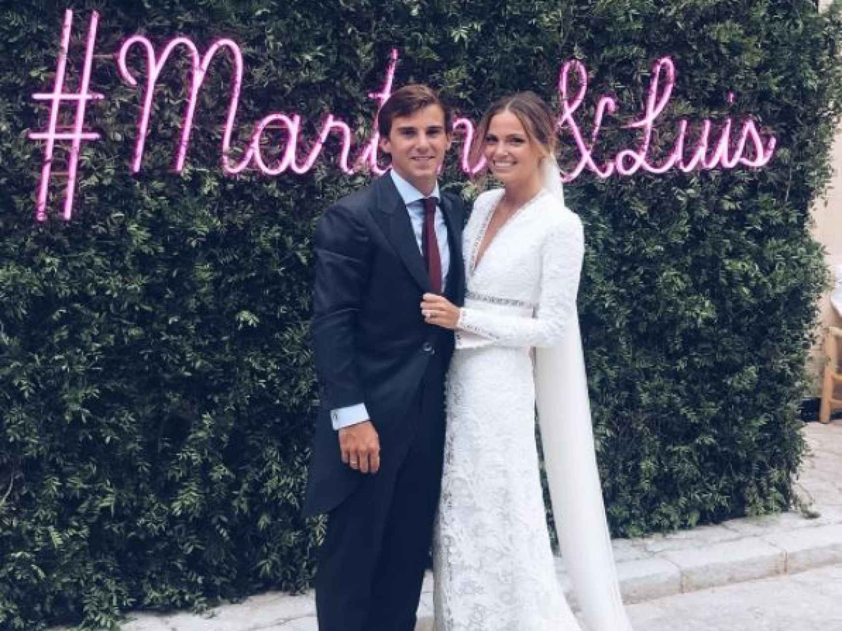 Luis y Martina ya convertidos en marido y mujer.