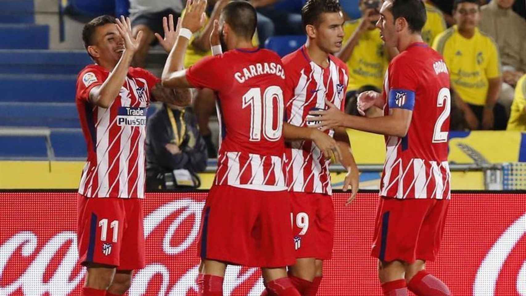 El Atlético celebra un gol ante Las Palmas.