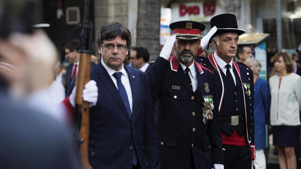 Carles Puigdemont junto a Josep Lluis Trapero.