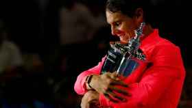 Nadal, con el título de campeón del Abierto de los Estados Unidos.
