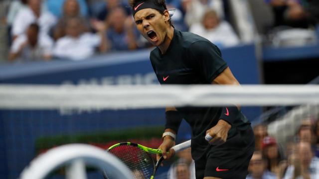 Nadal celebra un punto