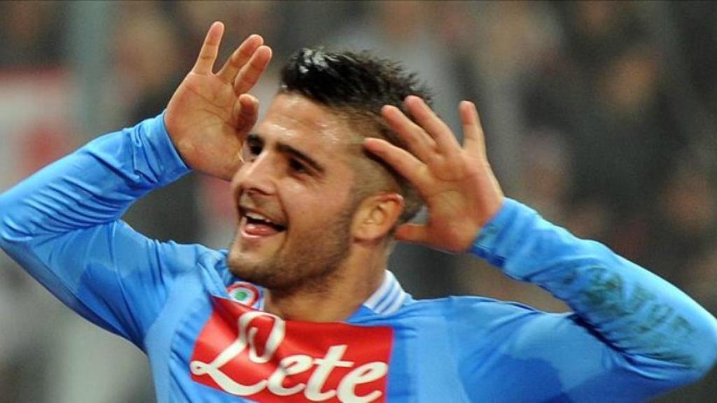 Insigne celebrando un gol con el Napoli. Foto: sscnapoli.it