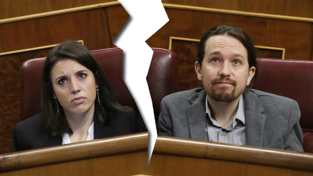 Pablo Iglesias e Irene Montero en el Congreso de los Diputados.