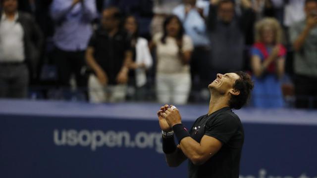 Nadal, tras ganar a Anderson la final del Abierto de los Estados Unidos.