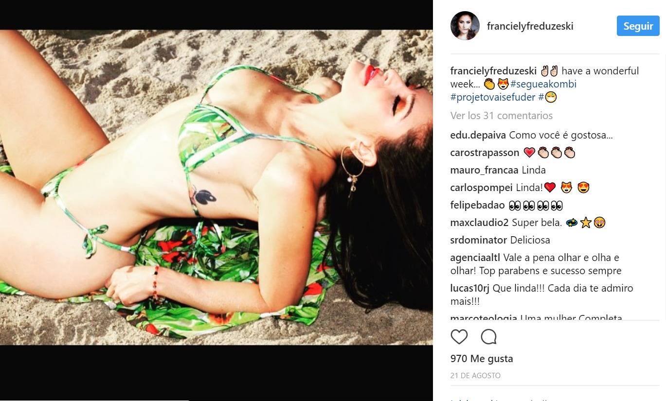 Franciely Freduzeski, la modelo Playboy, que ha conquistado al padre de Neymar