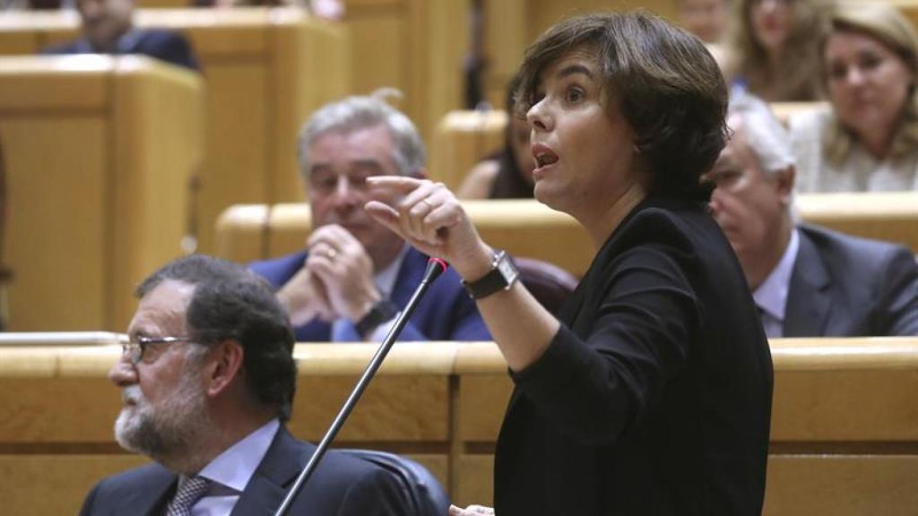 Santamaría, durante su intervención en el Senado