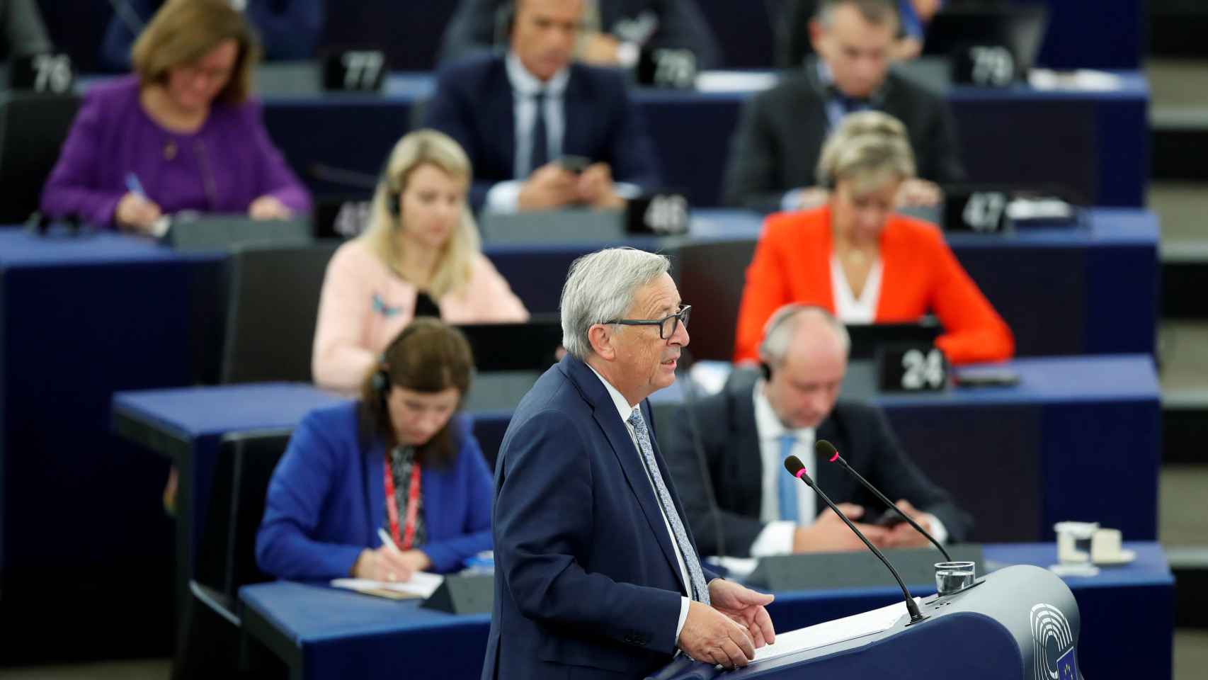 Juncker ha pronunciado en la Eurocámara su tercer discurso sobre el estado de la UE