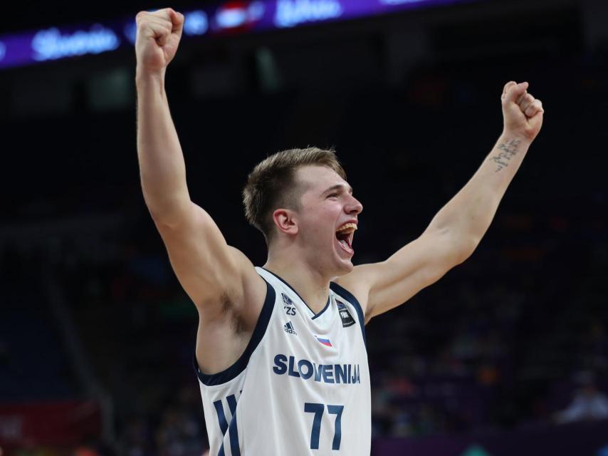 Luka Doncic con Eslovenia en el Eurobasket.