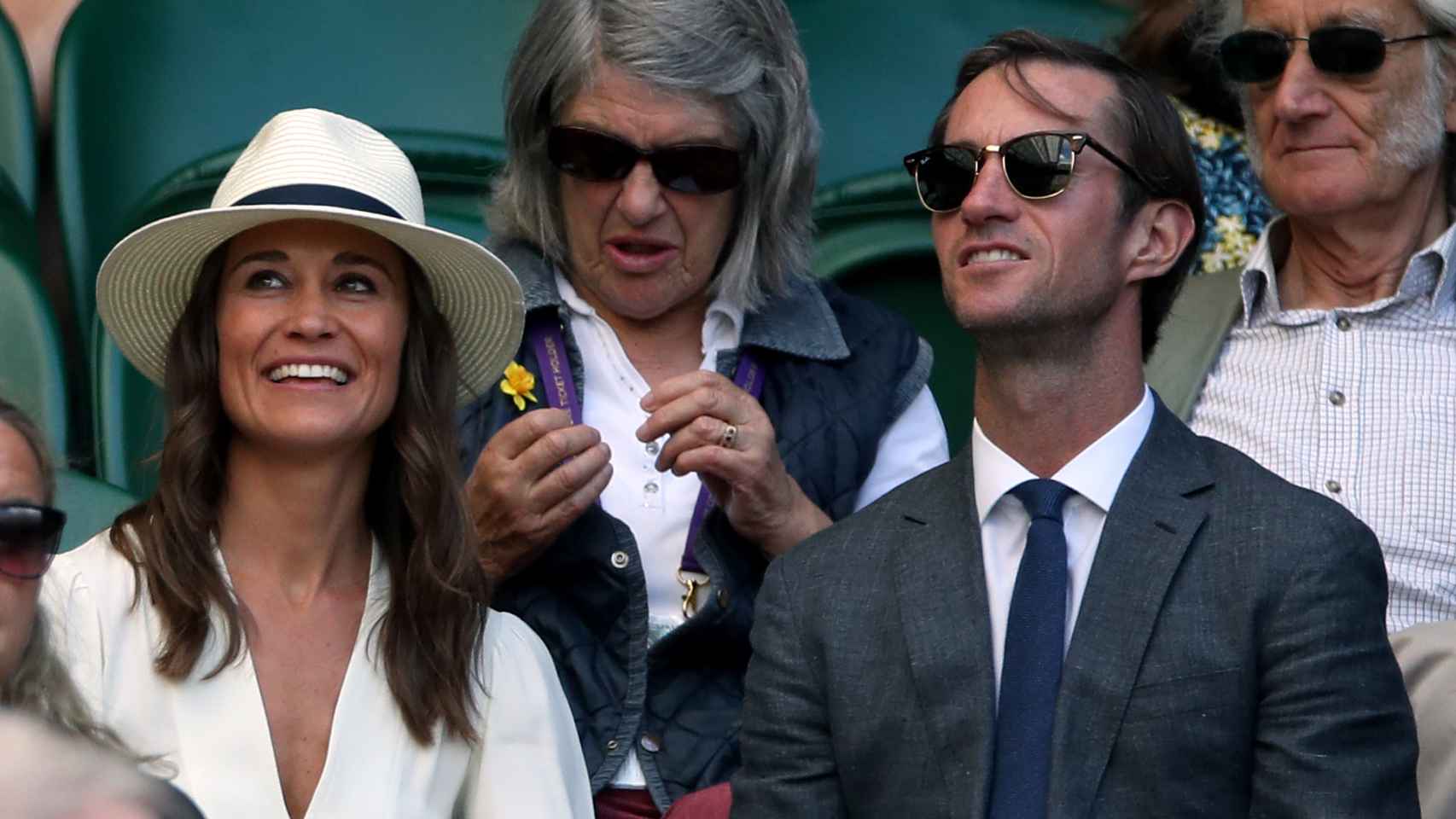 Kate Middleton y James Matthews en Wimbledon