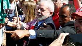 El expresidente brasileño Lula da Silva, a su llegada a la Corte.