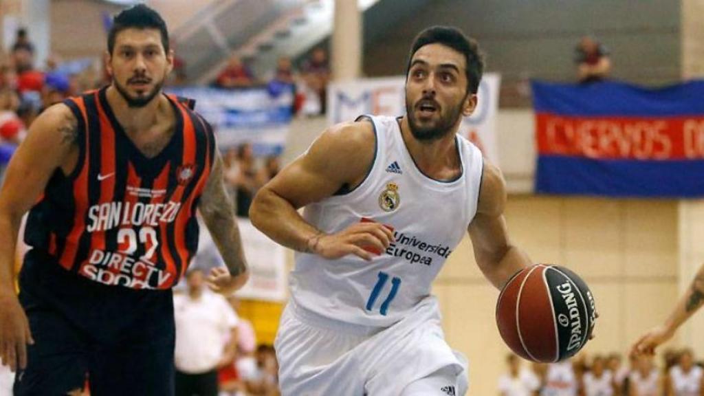 Campazzo durante el amistoso del Madrid ante San Lorenzo