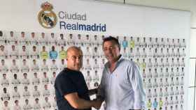 El Real Madrid y el C.F. Talavera cierran un acuerdo de colaboración. Foto Twitter (@CFTalavera_)