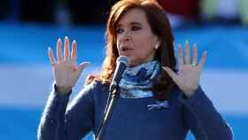 Cristina Fernández de Kirchner durante un acto electoral en Buenos Aires.