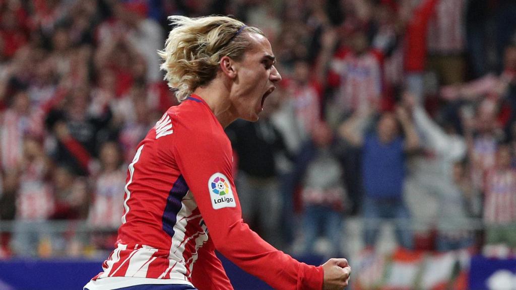 Griezmann celebra el gol de la victoria.