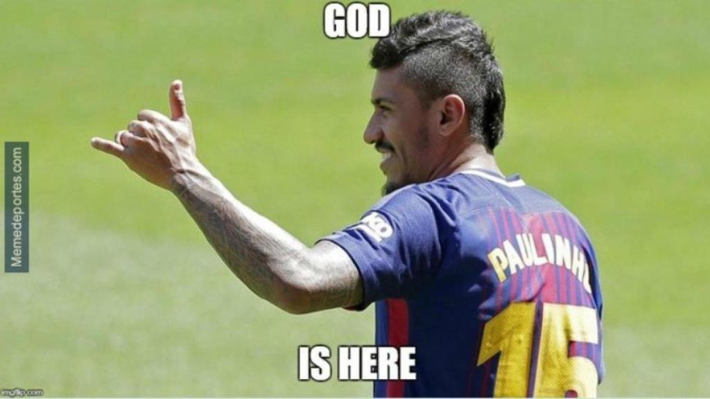 Meme del gol de Paulinho. Foto: (memedeportes.com)