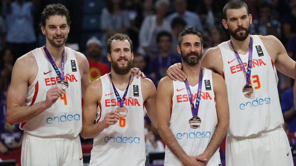 Los cuatro supervivientes del Mundial 2006: los Gasol, Sergio Rodríguez y Navarro.