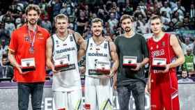 Mejor quinteto del Eurobasket. Foto: fiba.com