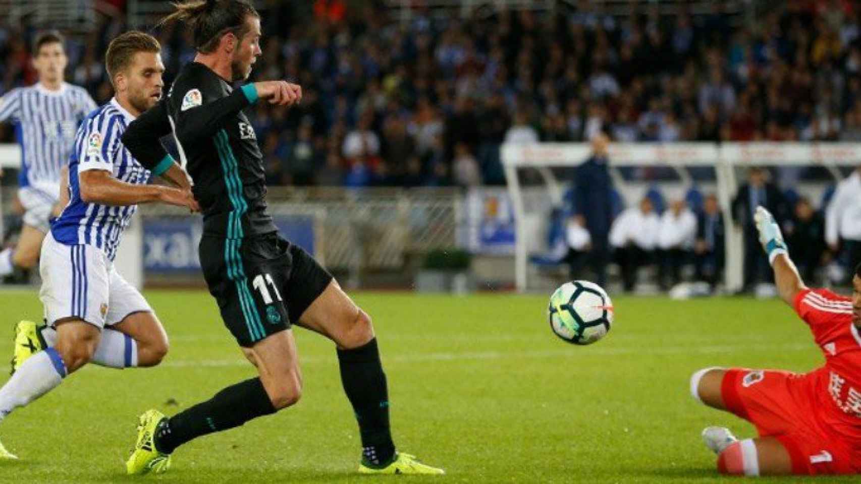 Bale marca el tercero del Madrid en Anoeta