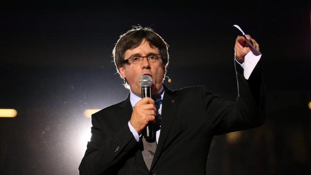 Carles Puigdemont, en el acto de apertura de la campaña por el referéndum