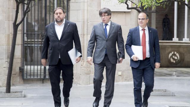 Junqueras, Puigdemont y Turull este martes