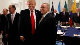 Trump, junto al presidente brasileño Michel Temer.