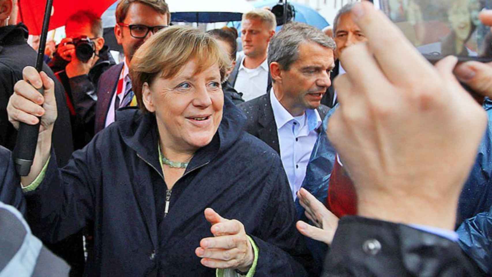Angela Merkel en el acto de Torgau.